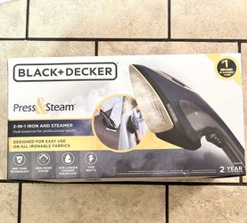 NEW!.. Black And Decker Press & Steam 2 in 1 Iron And Steamer Proffesional Iron 