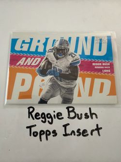 Reggie Bush Detroit Lions RB Topps Short Print Insert Card.