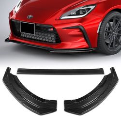 For 2022-2024 Toyota GR86 ST-Style Real Carbon Fiber Front Bumper Lip Spoiler -(2-PU-377-R-RCF