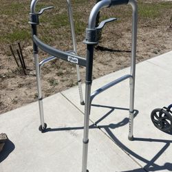 Drive 10244-1 Two Button Folding Walker