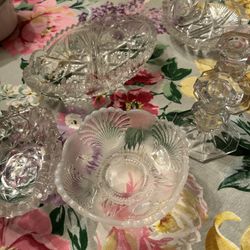 Beautiful Vintage Crystal Cut Lot