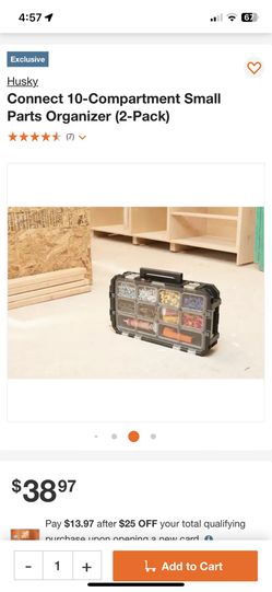 Husky 1-Compartment Professional Tool Caddy Small Parts Organizer