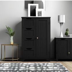Brand New Wooden Storage Cabinet Black 