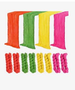 Hawaiian theme cheesecloth table runners