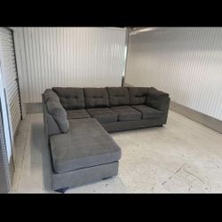 Comfy Gray Sectional Couch 