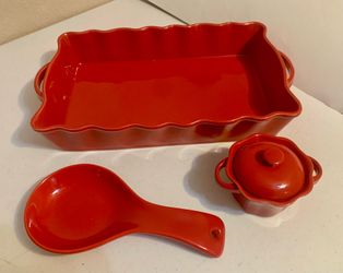 COCINAWARE CASSEROLE, MINI AND SPOONREST