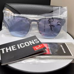 Brand New Sealed Ray-Ban RB3576-N Blaze CLUBMASTER In Violet Blue Reflections