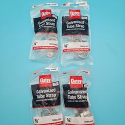 40-Oatey 3/4 in. Galvanized 2-Hole tube  Straps