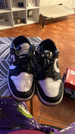 Black and white puma dunks