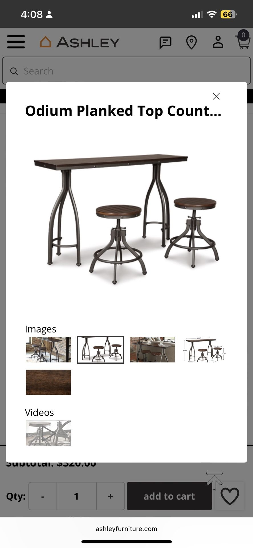 Bar Table And 2 Stools 