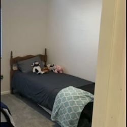 Twin XL Bed Frame, Box Spring, and Mattress