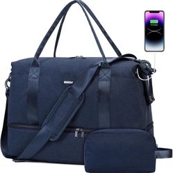 For Spirit Airlines 18x14x8 Personal Item Bag Underseat Carry On Bag with Wet Pocket & Shoe Compartment & USB Charging Port
