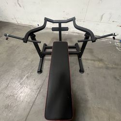 $125.00. Bench Press Set Chest Press Machine with Independent Converging Arms and Dumbbell Rack 