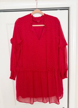 Kensie brand ruffled red dress