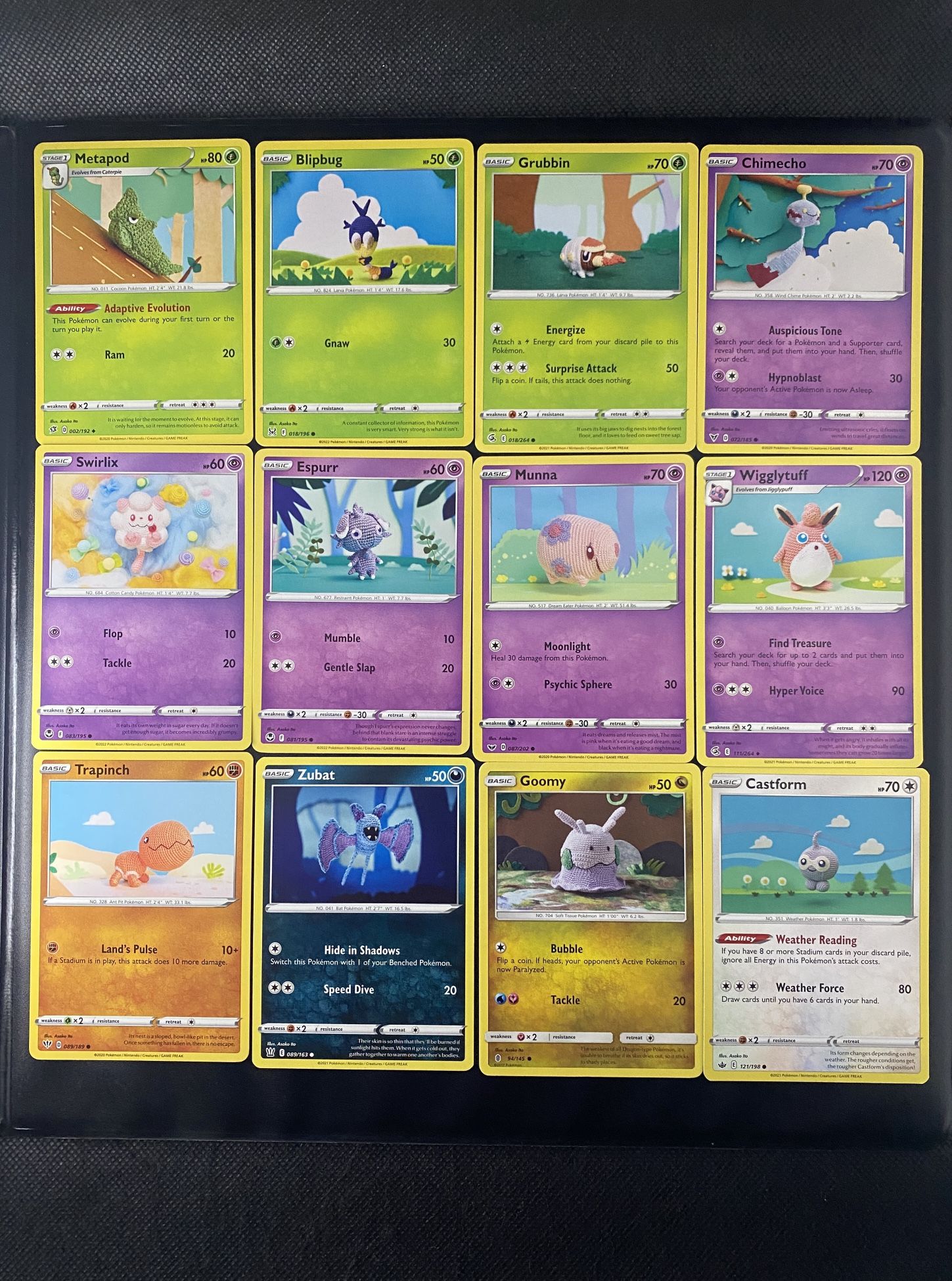 12 Asako Ito Crochet Art Pokemon Cards Collection *FIRM PRICE* Amigurumi Lot