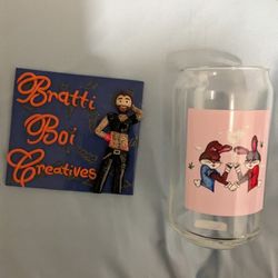 Gay Lesbian Rabbits Beer Glass Can