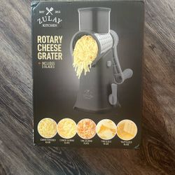 Zulay Kitchen Rotary Cheese Grater With 5 Interchangeable Blades **BOX NEVER OPENED**
