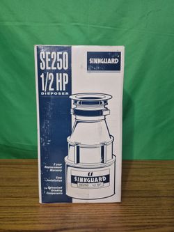 DISPOSER SINKGUARD SE250 1/2 HP . NEW!!!