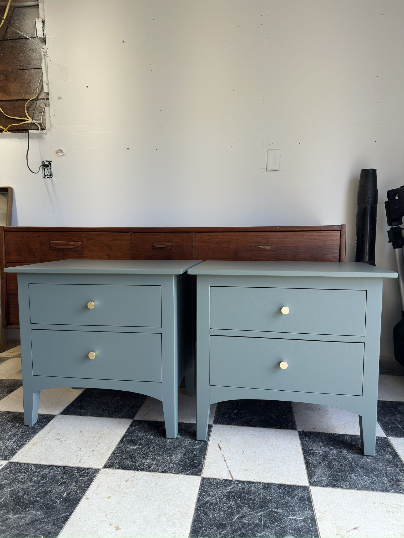 Solid Wood Nightstands In Pinecone Hill Green