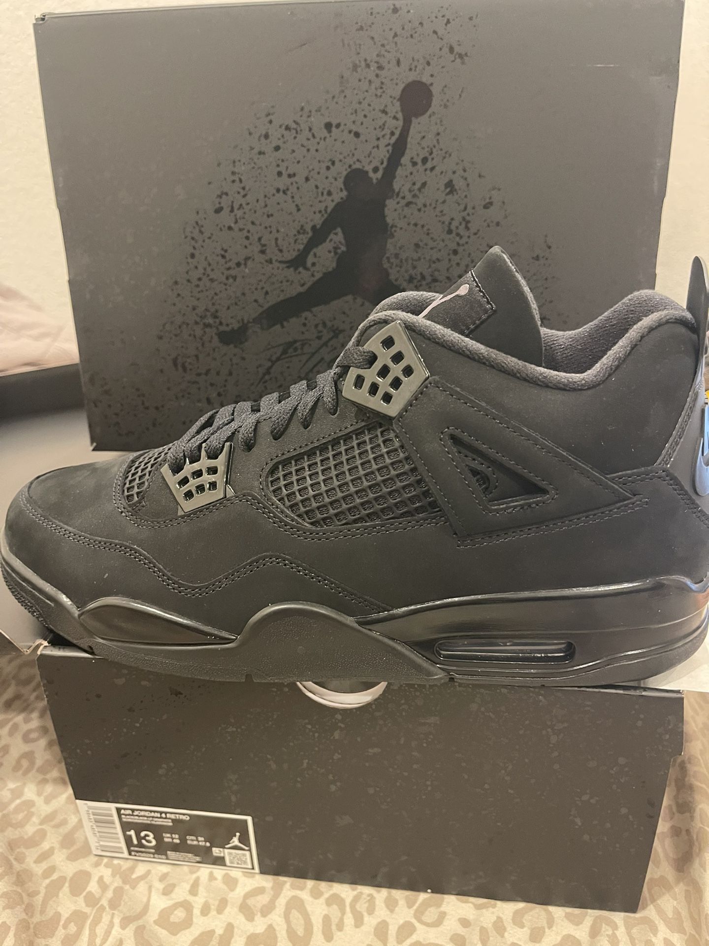 Air Jordan 4 Black Cat Size 13 Deadstock Authentic $350