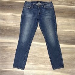 us lucky jeans cropped blue denim size 28
