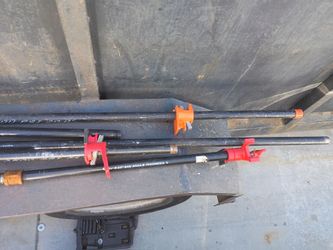 Lot of pipe Clamps as seen wood work clamps