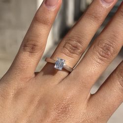 Emerald Diamond Engagement Ring 