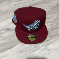 Burgundy New Era Angels Hat