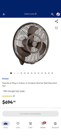 Kichler - Pola 24 inch indoor outdoor fan - Brand New