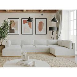 6 PC Beige Modular Sectional (New In A Box)