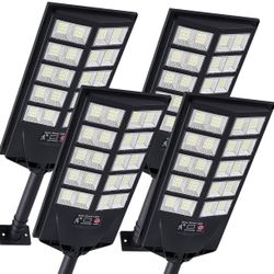Solar Lights Outdoor, Waterproof Motion Sensor Solar Street Light with Remote, Dusk to Dawn Flood Lights for Yard, Luces Solares para Exteriores Comme