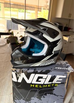 Triangle Motocross Helmet – Size XL – Black & White