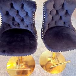 Velvet bar stools