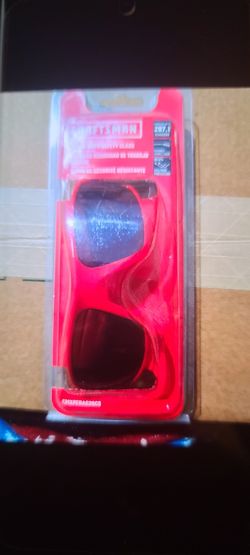 CRAFTSMAN  SMOKED SAFETY SUNGLASSES  (RED)