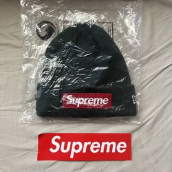 Supreme New Era Box Logo Beanie Dark Green New
