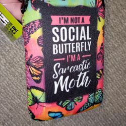 NWT Antisocial Butterfly SkullCandy Cigarette Pouch