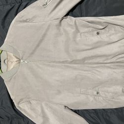 Top man’s Suede Bomber Jacket With Silk Interior