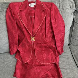 Red Jacket And Skirt Size 14