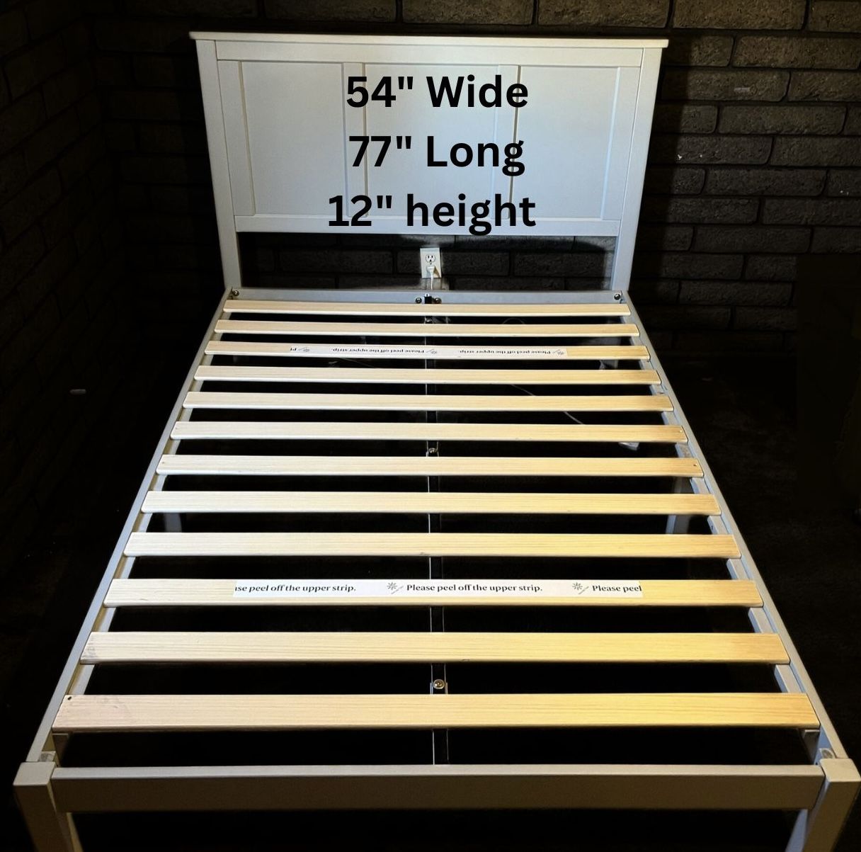 Grey Full Size Platform Bed (price Negotiable)