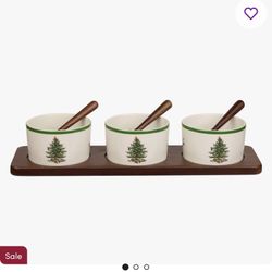 Brand New Spode Condiment Bowl Set