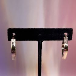 14k Square Hoops