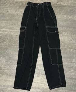 BDG Urban Outfitters Women’s Skate Jeans Baggy, Wide Leg, Cargo, Black, Size 28