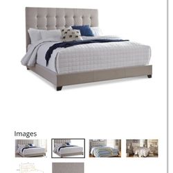 Dolante Queen Upholstered Bed with Square Button Tufting