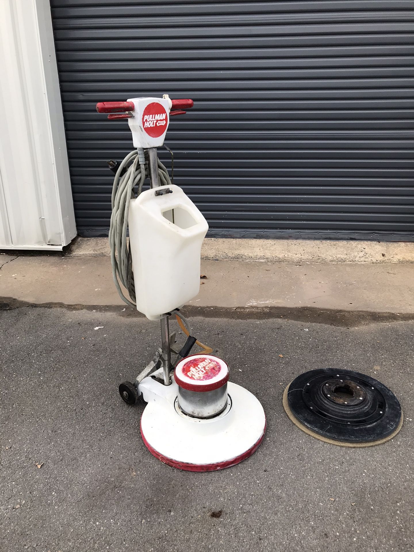 Floor Buffer, Scrubber & Sander 20" Pullman Holt White, With Solution Tank and Pad Driver