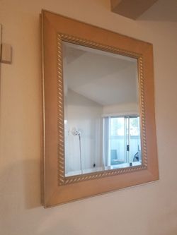 Beautiful wooden gold wall mirror