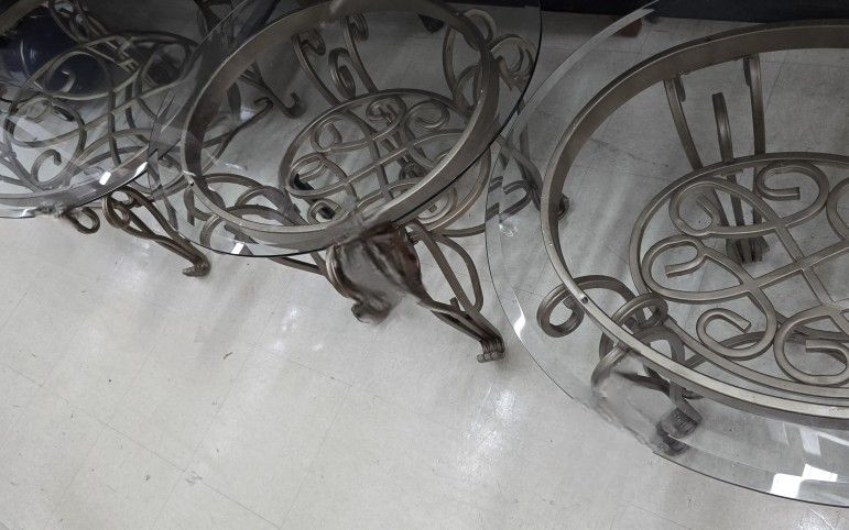 $170 Three Piece Iron Table Set
