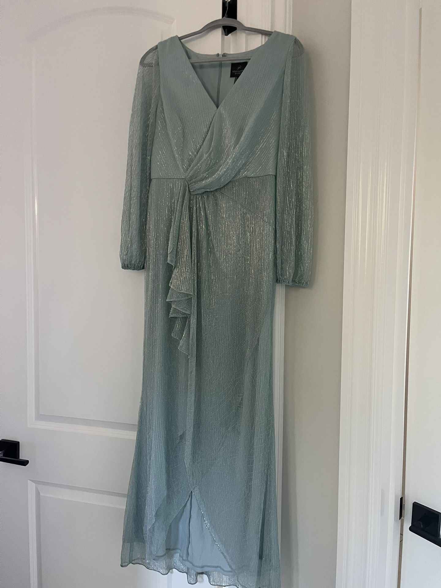 Adriana Papell twisted green Christmas dress size 10