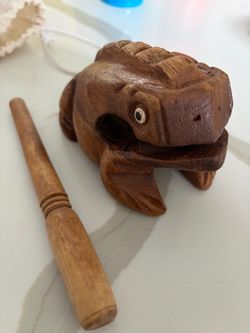 Wooden Frog Guiro Percussion Instrument