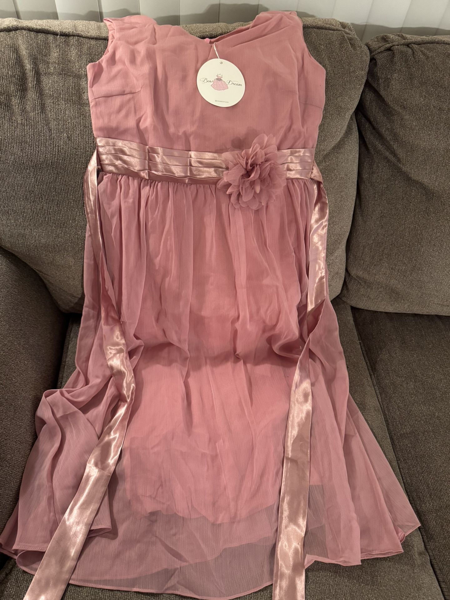 Dusty Rose Flower Girl Dress