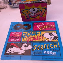 Snoopy’s lunchbox with jigsaw puzzle $10 or best offer going down to six dollars. Good deal.